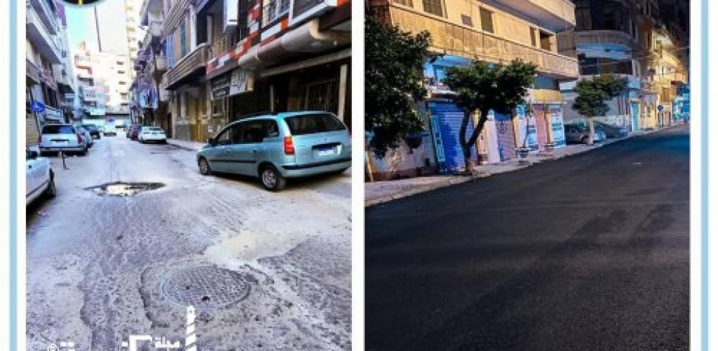 مديرية الطرق بالإسكندرية تنهي أعمال إعادة الشيء لأصله بشارع ابن الجراح بكليوباترا