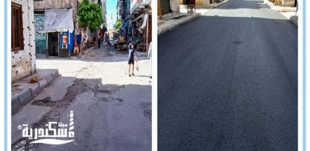 تيسيرًا للحركة المرورية.. إنهاء أعمال رصف وإعادة الشيء لأصله بشارع "سيدي كريم" بكرموز