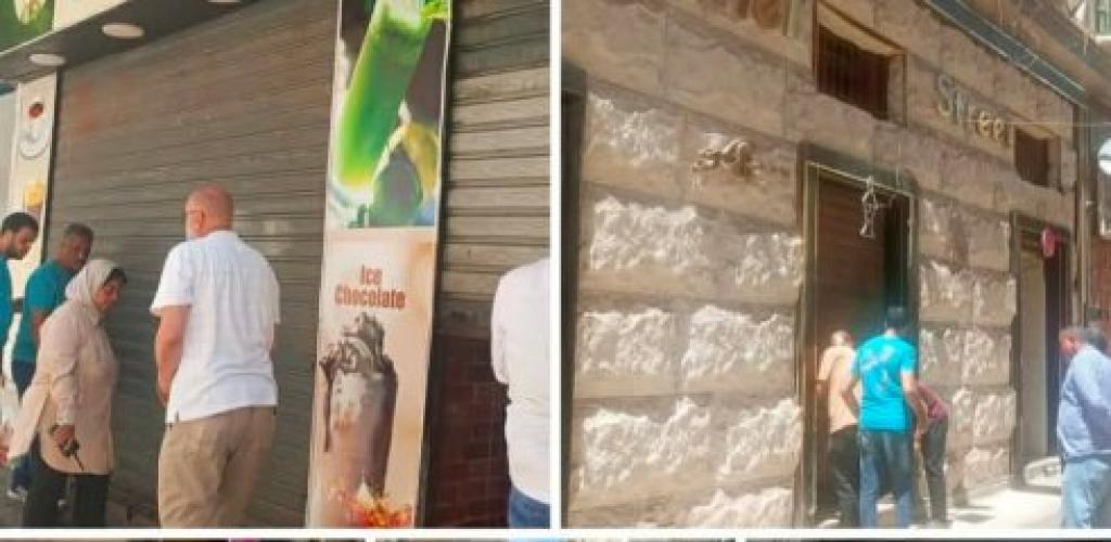 حي وسط يُغلق ويُشمّع 4 مقاهٍ ومحل عصير بشارع النبي دانيال لمعاودة التعدي على الطريق العام