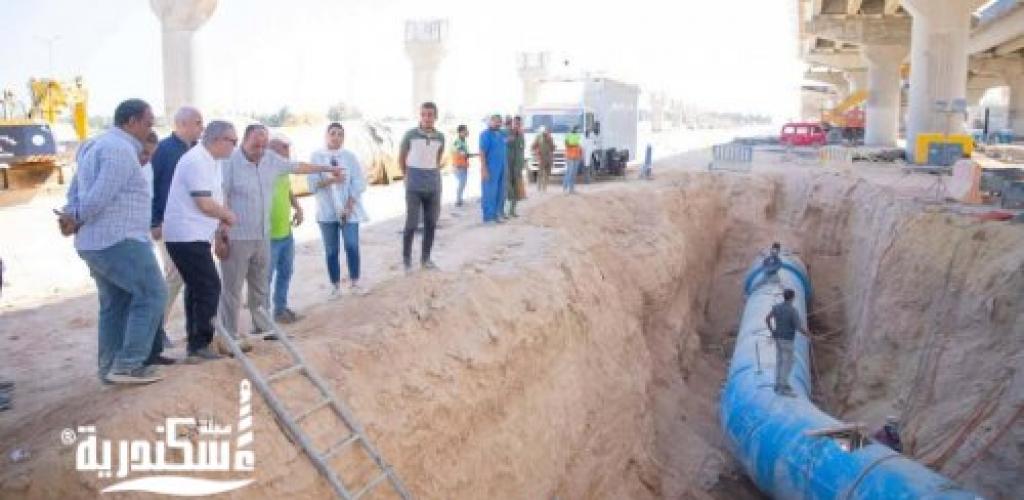 رئيس مياه الإسكندرية يستقبل نائب رئيس الشركة القابضة لمتابعة إزالة تعارضات القطار الكهربائي السريع مع خطوط مياه الشرب