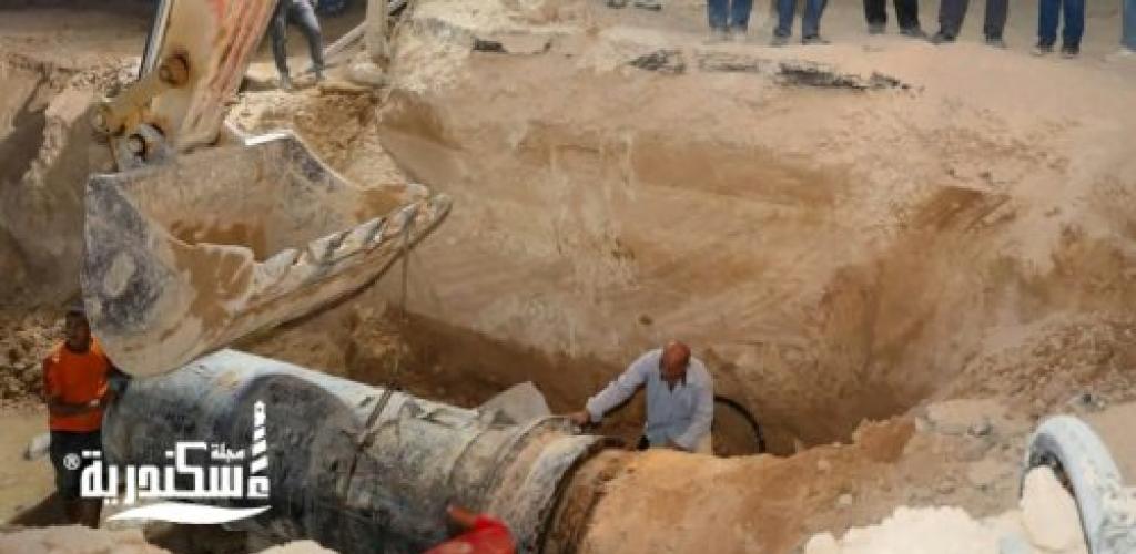 رئيس مياه الإسكندرية يتابع المرحلة الثانية من أعمال إزالة تعارضات القطار الكهربائي السريع مع خطوط مياه الشرب