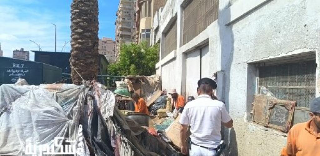نهضة مصر تشارك في حملة أمنية مشتركة مع مديرية أمن الإسكندرية للحد من ظاهرة النباشين بنطاق حي وسط