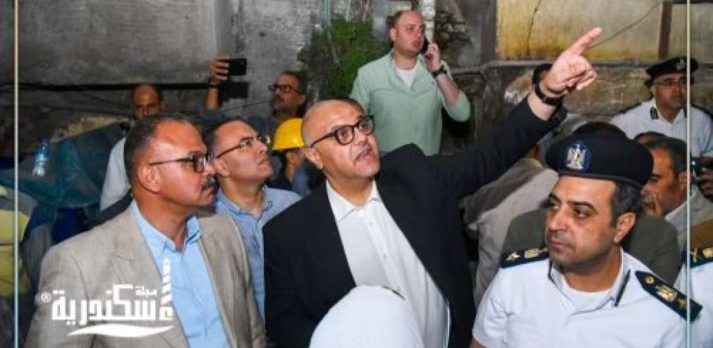 محافظ الإسكندرية يوجّه برعاية مصابي «انهيار عقار الترعة المردومة».. ونائبه تتفقد حالتهما في المستشفى الميري