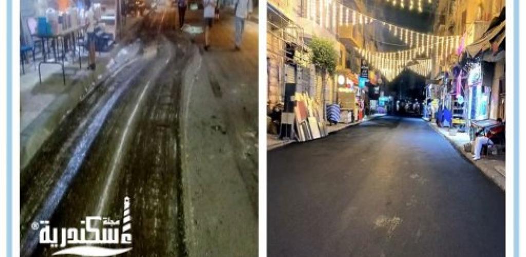 محافظة الإسكندرية تواصل خطة رصف الطرق.. وانطلاق أعمال تطوير وتوسعة "شارع بوالينو" بحي وسط