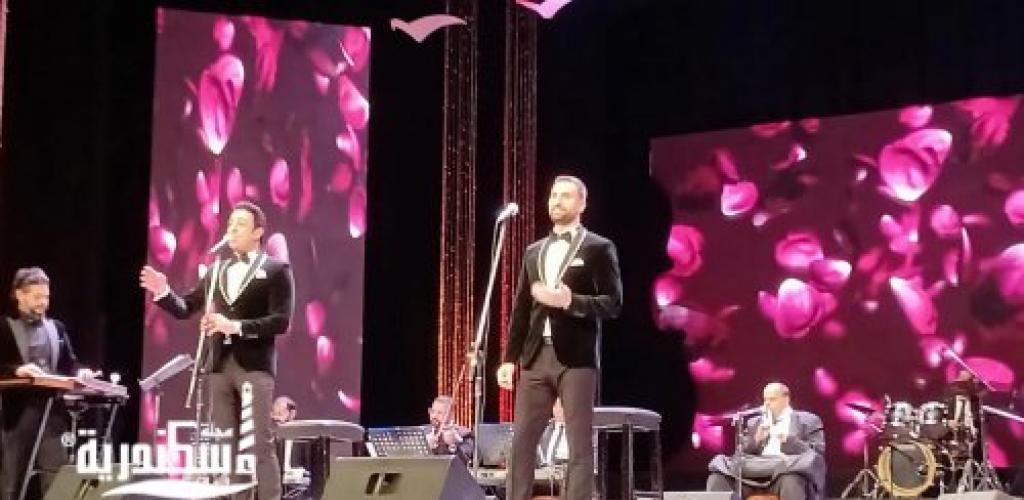 النجم الكبير الراحل هاني شاكر حاضر مع النجمي محمد الخولي وياسر سعيد وفريق علي مر الأجيال
