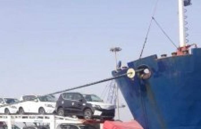تعرض شاحنة محملة بالسيارات في ميناء  الإسكندرية  لخلل في الفرامل مما تسبب في نزولها الماء