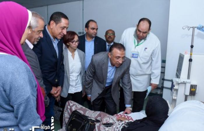 محافظ الإسكندرية  يتفقد مستشفي الجمهورية العام بحي غرب خلال أولى جولاته عقب توليه منصبه