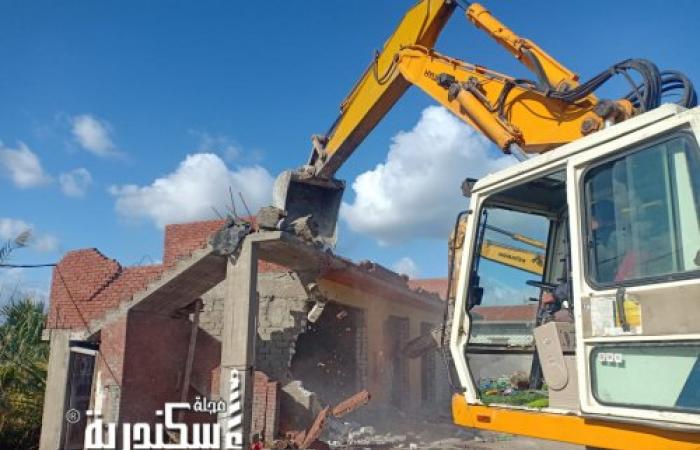 محافظة الإسكندرية تستمر في تنفيذ قرارات إزالة تعديات بحيرة مريوط بالتعاون مع المنطقة الشمالية العسكرية ومديرية أمن الإسكندرية
