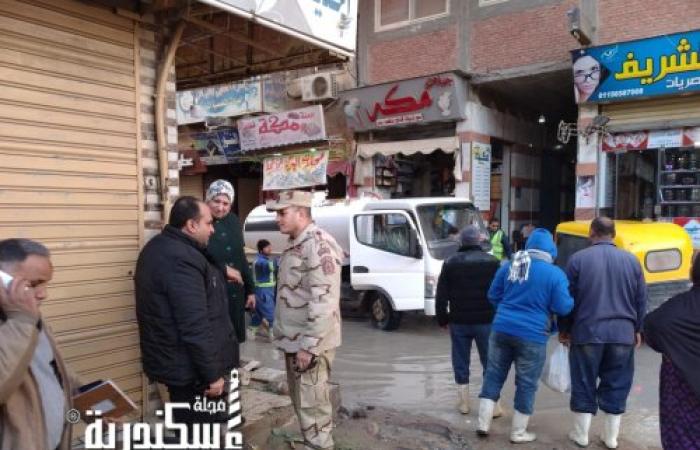 أحمد جمال نائب محافظ الإسكندرية يتفقد شوارع المدينة لمتابعة رفع مياه الأمطار بأماكن تجمعاتها