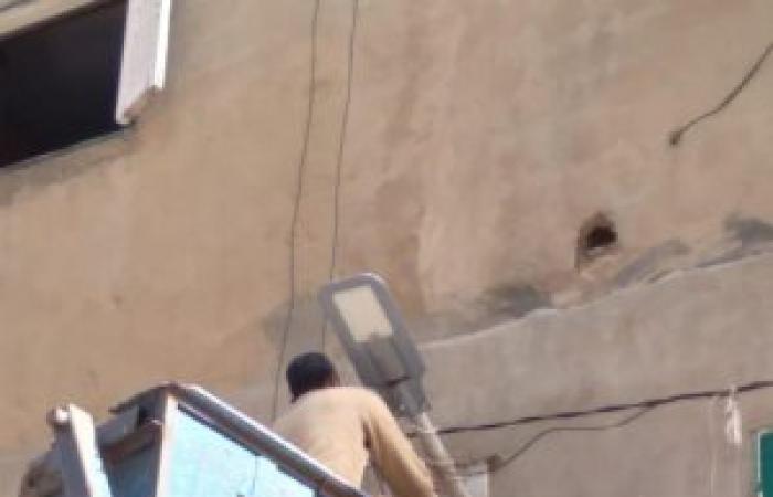 حي غرب يرفع كفاءة الإضاءة العامة ويستبدل عدد ١١٠ كشاف صوديوم بكشاف ليد موفرة للطاقة