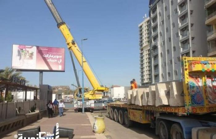 بالتزامن مع " نوة القاسم" هيئة حماية الشواطئ تنفذ أعمال حماية عاجلة بكورنيش الإسكندرية