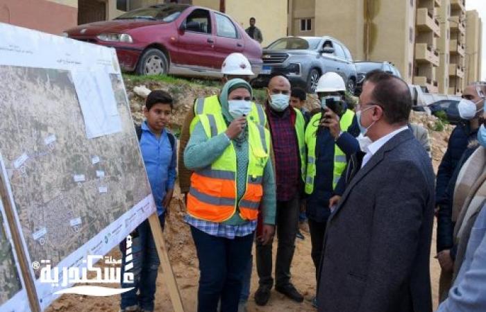 محافظ الإسكندرية يتفقد مشروعات حياة كريمة بقرية أبوصير ببرج العرب