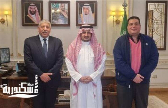 قنصل عام السعودية بالإسكندرية يلتقي برئيس قطاع النقل البحري