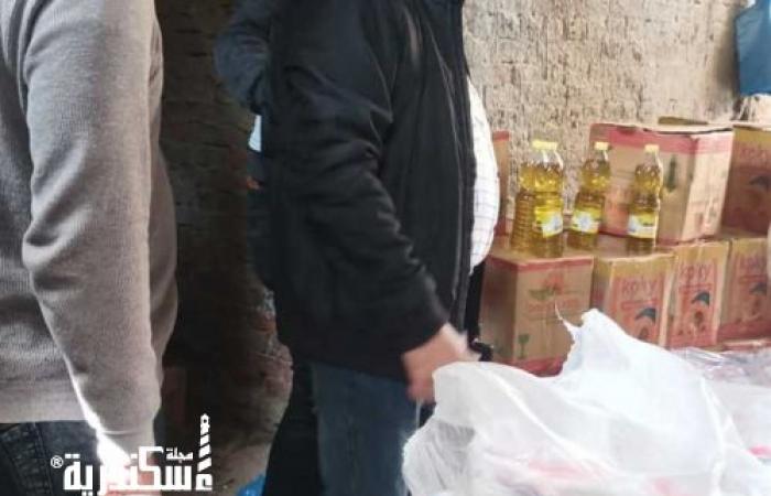 تموين برج العرب....مصادرة زيت وسكر مدعم خارج المنظومة التموينية