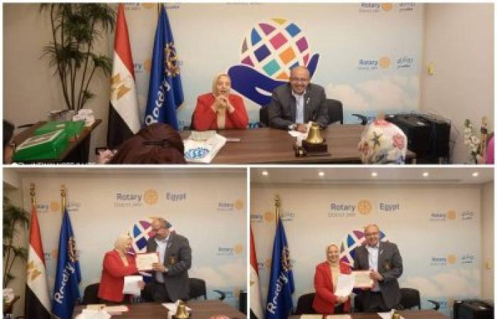 محافظ الروتارى يكرم رؤساءا أندية اسكندرية المشاركة في المشاريع البيئية عام ٢٠٢٢