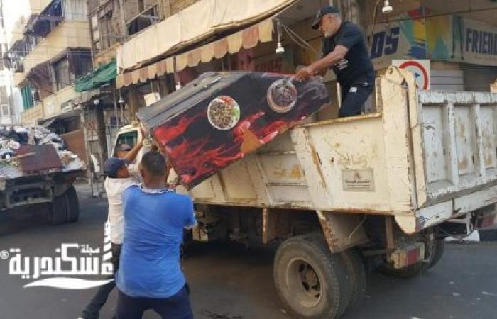 حي المنتزة أول....غلق 5 منشٱت وإزالة الاشغالات خلال حملة