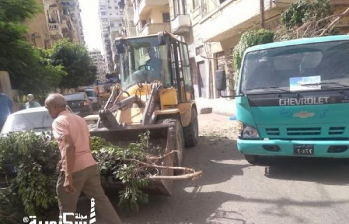 رفع ٥٠ طن مخلفات متنوعة من شوارع حي وسط