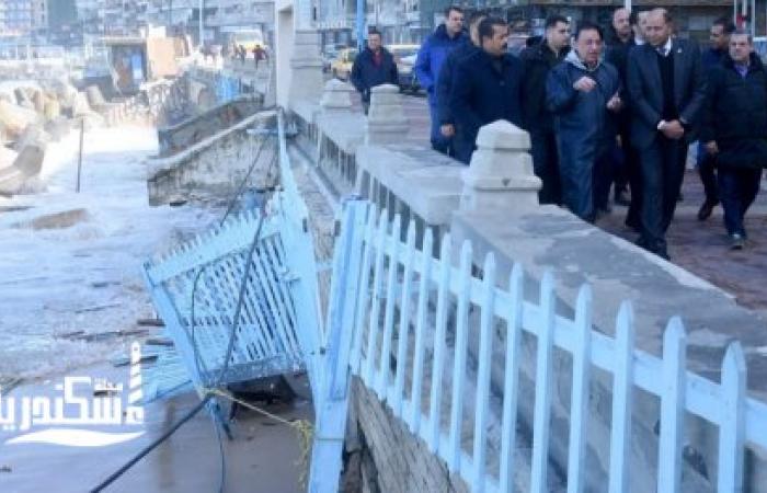 محافظ الإسكندرية يتابع آثار الطقس السيء بنطاق المحافظة