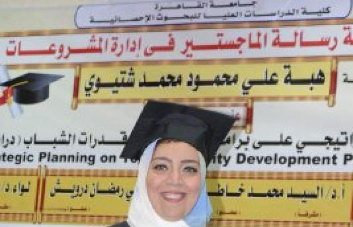 منح الباحثة هبه شتيوي درجة الماجستير من كلية الدراسات العليا للبحوث الإحصائية (جامعة القاهرة)