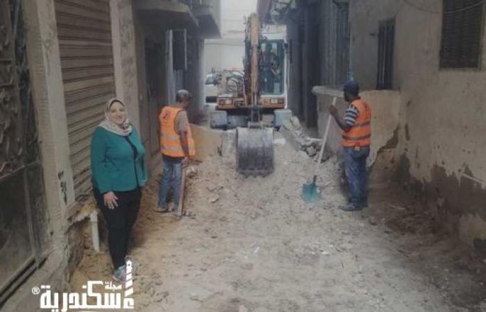 بدء أعمال رصف 52 شارعًا رئيسيًا وفرعيًا بالمعمورة البلد