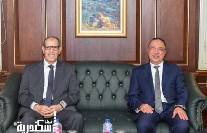 لبحث التعاون المشترك محافظ الإسكندرية يستقبل وفد قضائى برئاسة رئيس هيئة النيابة الإدارية