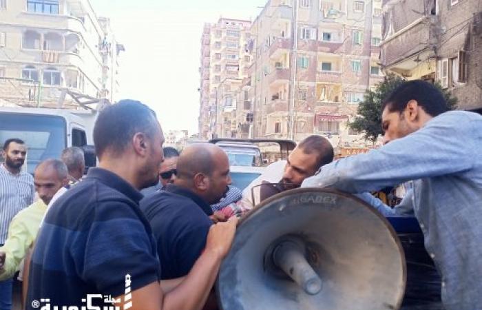 حملة موسعة لإزالة كافة الإشغالات بمحيط المدارس بحي غرب