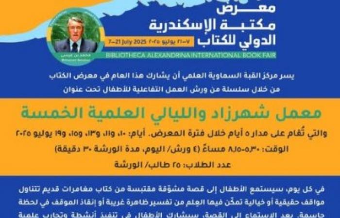 ورش "معمل شهرزاد والليالي العلمية الخمسة" بمركز القبة السماوية العلمي بمكتبة الإسكندرية