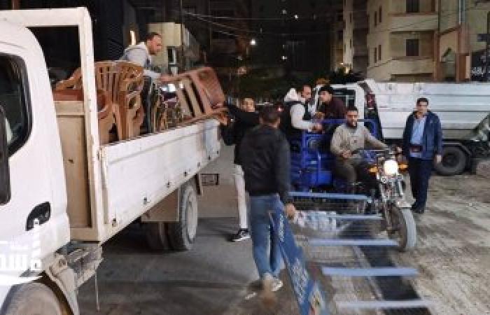 ضربة للإشغالات بـ "منتزة ثان".. التحفظ على ٢٩ حالة مخالفة وتسيير الحركة المرورية بشارع بنك القاهرة