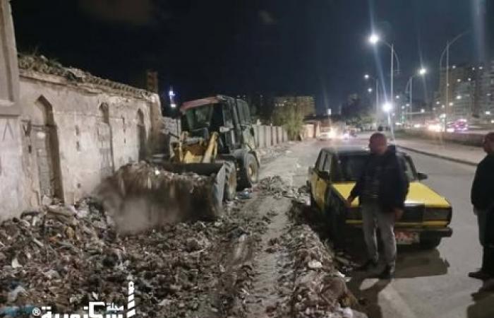 تنفيذًا لتكليفات المحافظ.. حي وسط يرفع 25 طن مخلفات من محور المحمودية