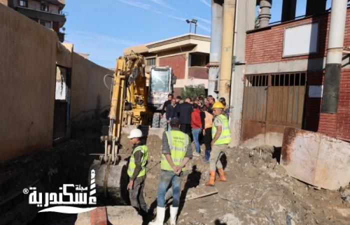 شركة الصرف الصحي بالإسكندرية تنجح في إصلاح خط طرد محطة معالجة الهانوفيل وإعادة التشغيل بكامل الطاقة