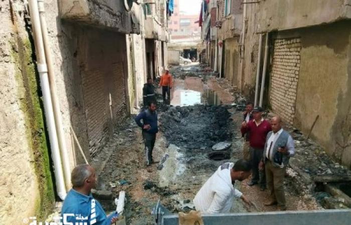 رئيس حي العامرية أول تتابع ميدانيًا أعمال تطوير منظومة الصرف وتطهير "المناور" بباتا