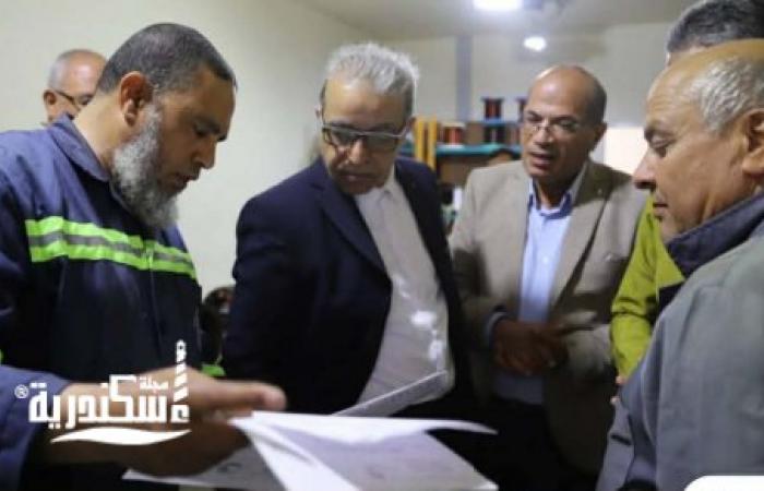 رئيس "صرف الإسكندرية" يتفقد محطة "الألماني" لضمان كفاءة التشغيل