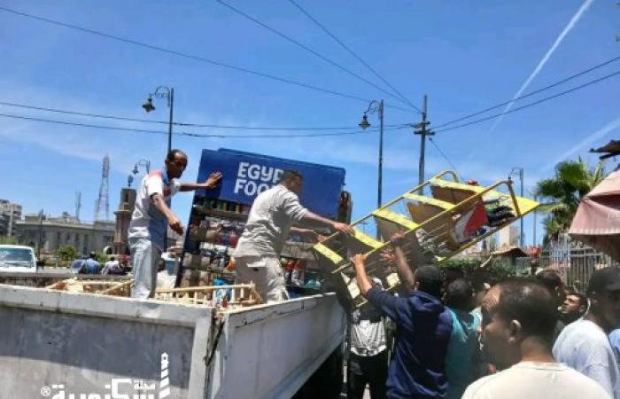 حي وسط.... تكثف حملاتها.. رفع 222 حالة إشغال وهالك بمحيط ميدان محطة مصر