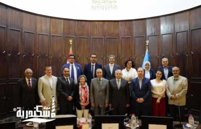 جامعة الإسكندرية تنظم ورشة عمل مع وفد جامعة فيرجينيا تك لبحث تطوير وادي التكنولوجيا والفرع الدولي ببرج العرب