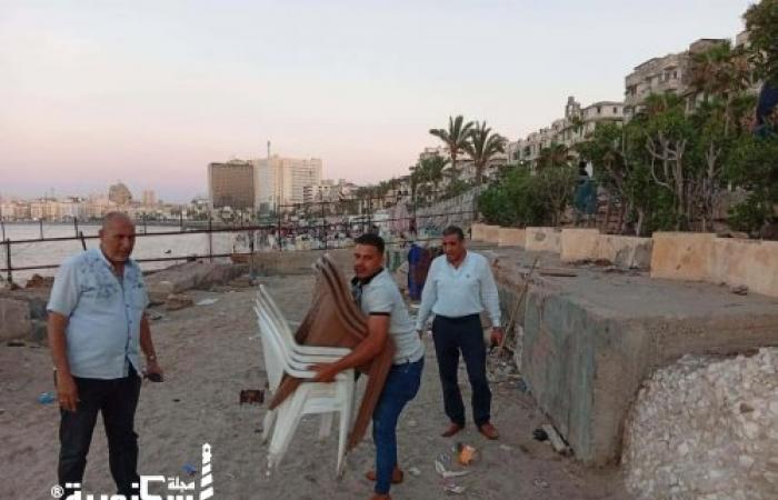 حي الجمرك...حملة إزالة 50 حالة اشغال والعمل على توسعة الطريق أمام المارة لسيولة الحركة المرورية