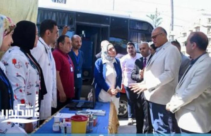 "بالتزامن مع اليوم العالمي".. محافظ الإسكندرية يشهد انطلاق حملة التبرع بالدم ويشارك فيها