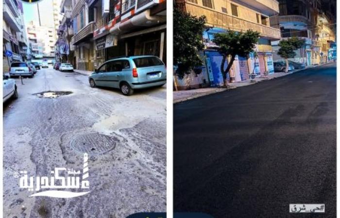 مديرية الطرق بالإسكندرية تنهي أعمال إعادة الشيء لأصله بشارع ابن الجراح بكليوباترا
