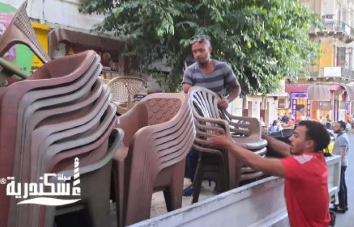 حملة مكبرة لحي وسط الإسكندرية تسفر عن ضبط 115 حالة إشغال وتمركز ثابت بشارع "لاجتيه"