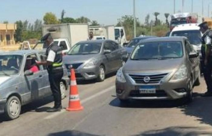 حملة مرورية مكبرة ببرج العرب لضبط الشارع السكندري وإعادة الانضباط