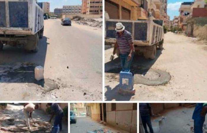 استمرار متابعة الاعمال الميدانية لشركة الصرف الصحى لتحسين مستوى المرافق العامة بحى العجمى
