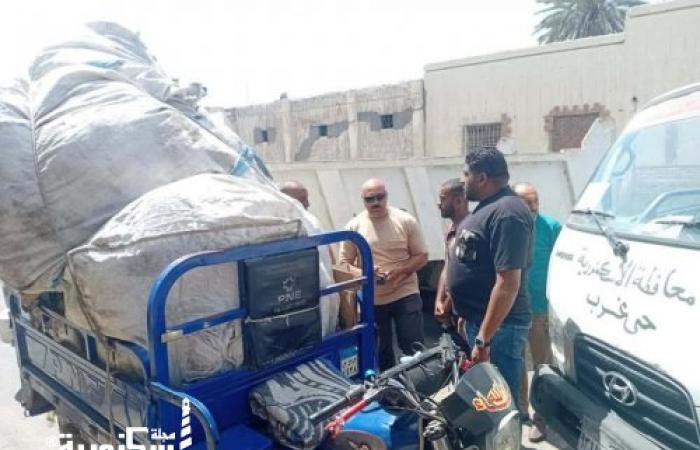 حملة موسعة لحي غرب الإسكندرية لإزالة الإشغالات وفرض الانضباط بمحور المحمودية وشارع المكس