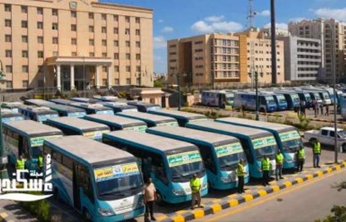 محافظ الإسكندرية يشهد اصطفاف مركبات وسائل النقل البديلة لترام الرمل استعداداً للعام الدراسي الجديد