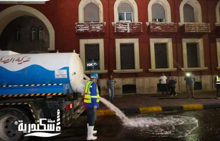 صرف صحي الإسكندرية تواصل تنفيذ أعمال المحاكاة استعدادًا لاستقبال موسم الشتاء