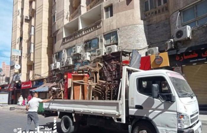 حملة مكبرة بحي وسط الإسكندرية: رفع 285 إشغالاً ووقف أعمال بناء مخالف بمحرم بك والحضرة