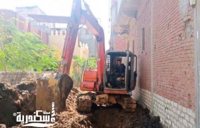 استمرار أعمال مد شبكة الصرف الصحي بمنطقة "حوض 10" ضمن خطة التوسع الاستراتيجية