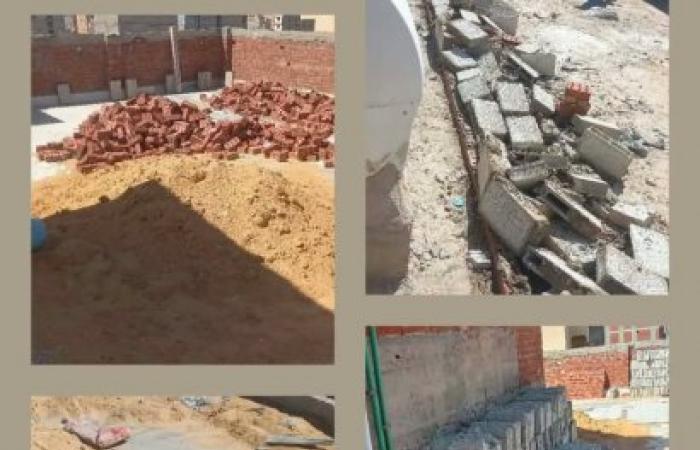 إزالة سور مخالف بشارع مدرسة التجارة في حملة مكثفة لحي ثان المنتزه بالإسكندرية