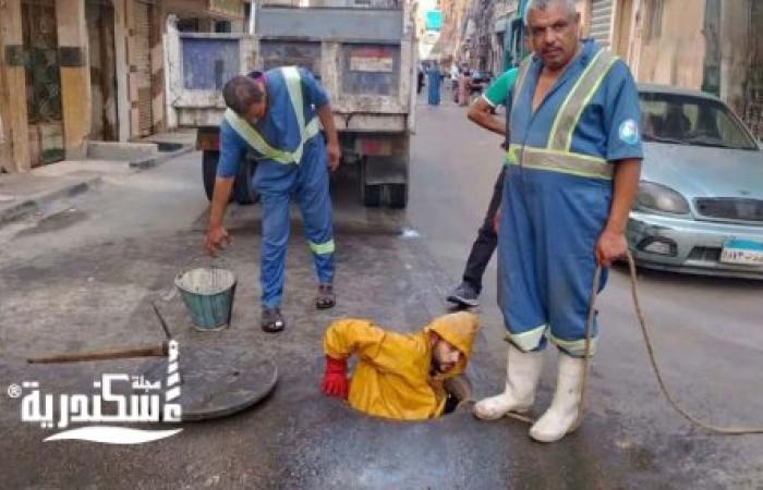 أعمال التطهير مستمرة.. فرق العمل الميدانية تواصل رفع كفاءة شبكات الصرف الصحي بالإسكندرية