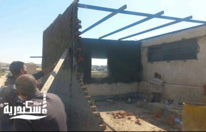 مواصلة حملات إزالة أعمال البناء المخالف بنطاق حي العامرية أول