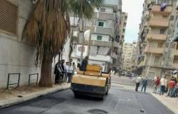 بعد تجديد كابلات الكهرباء.. "مديرية الطرق" تبدأ أعمال الرصف بشارع الأمان