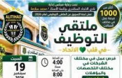 نادي الاتحاد السكندري ينظم ملتقى توظيف يوفر أكثر من 1000 فرصة عمل للشباب